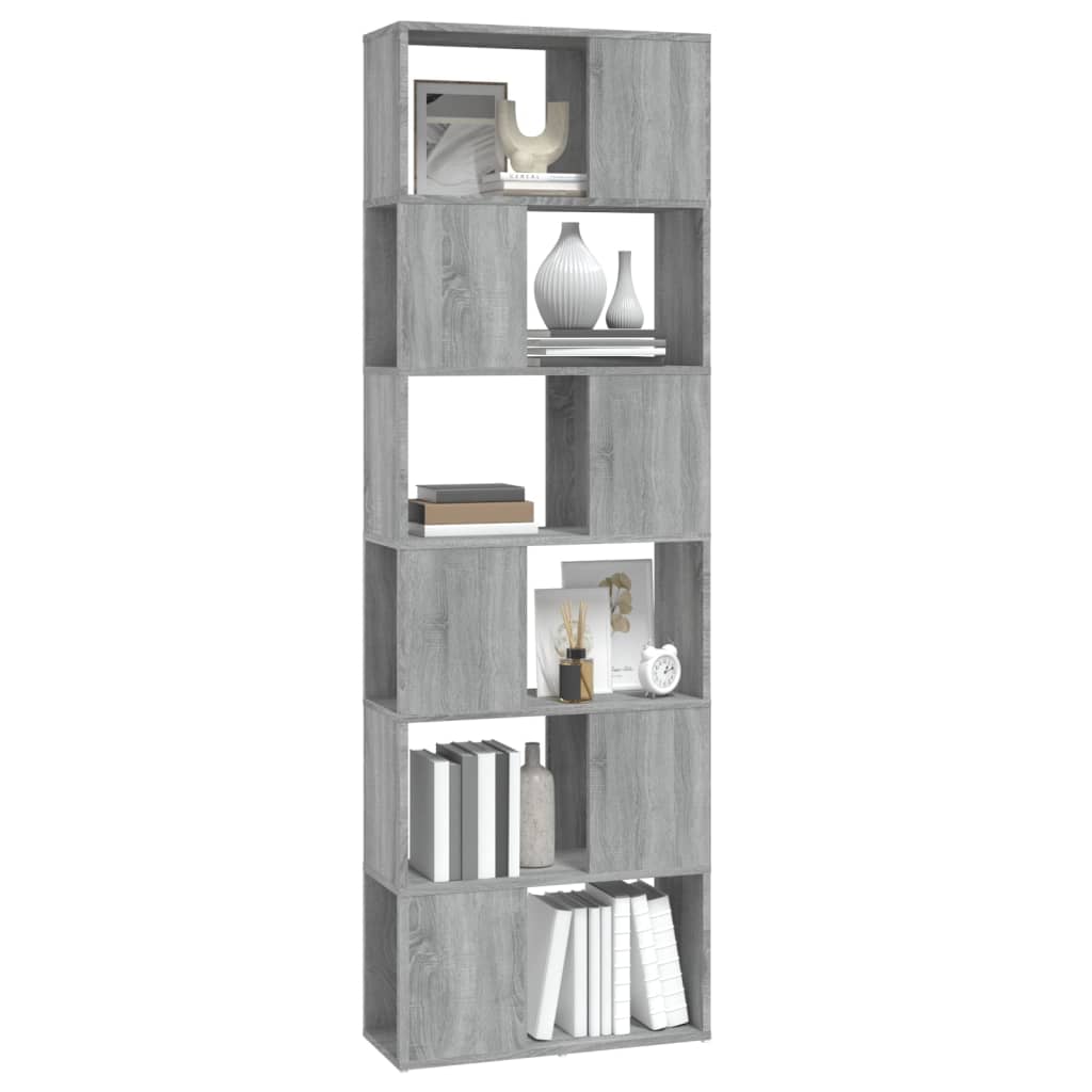 Modern Wooden Tall Open Bookcase Book Storage Cabinet Room Divider Wood