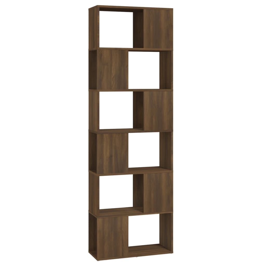 Modern Wooden Tall Open Bookcase Book Storage Cabinet Room Divider Wood