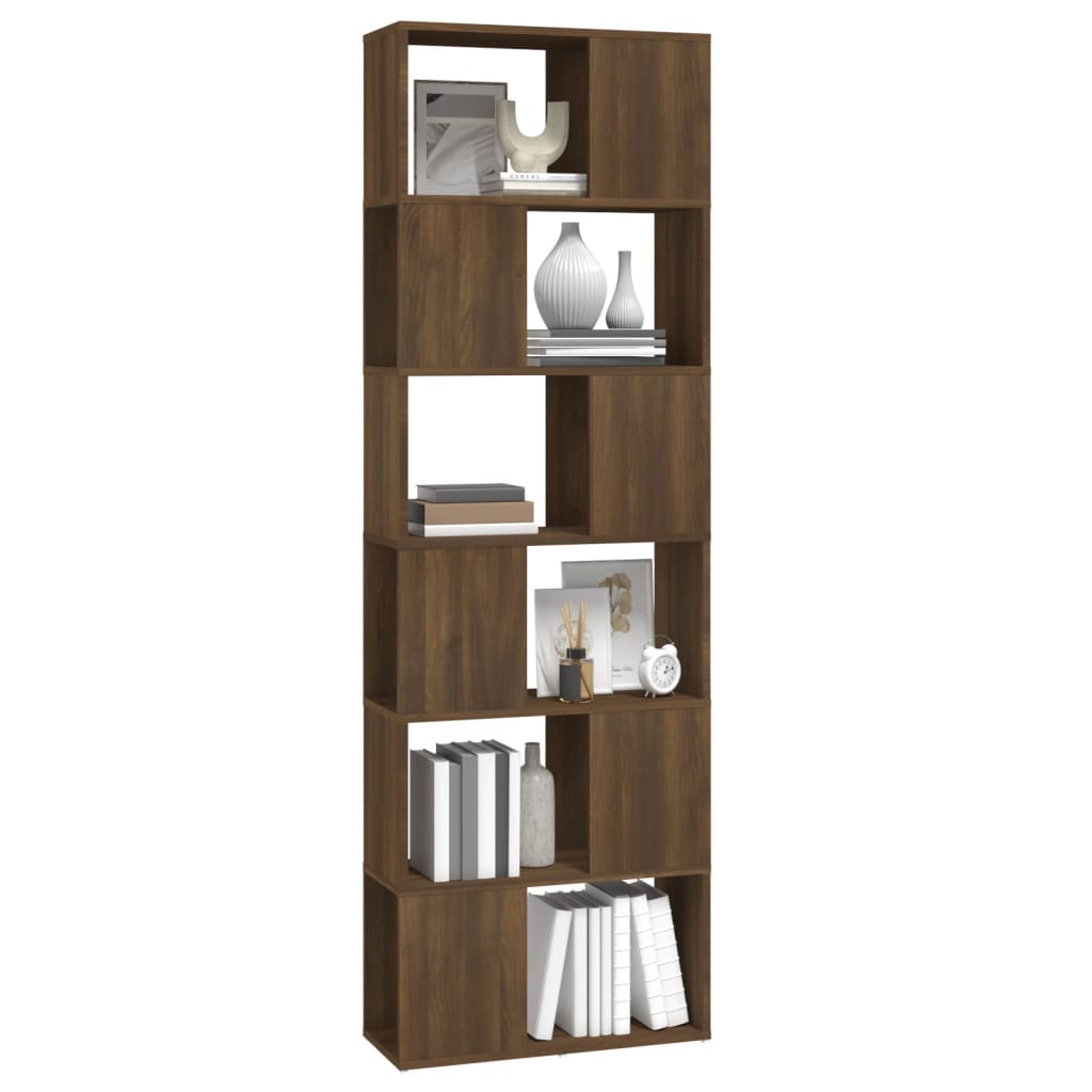 Modern Wooden Tall Open Bookcase Book Storage Cabinet Room Divider Wood
