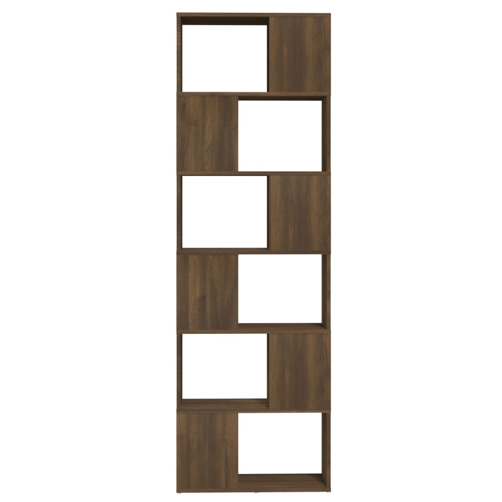Modern Wooden Tall Open Bookcase Book Storage Cabinet Room Divider Wood