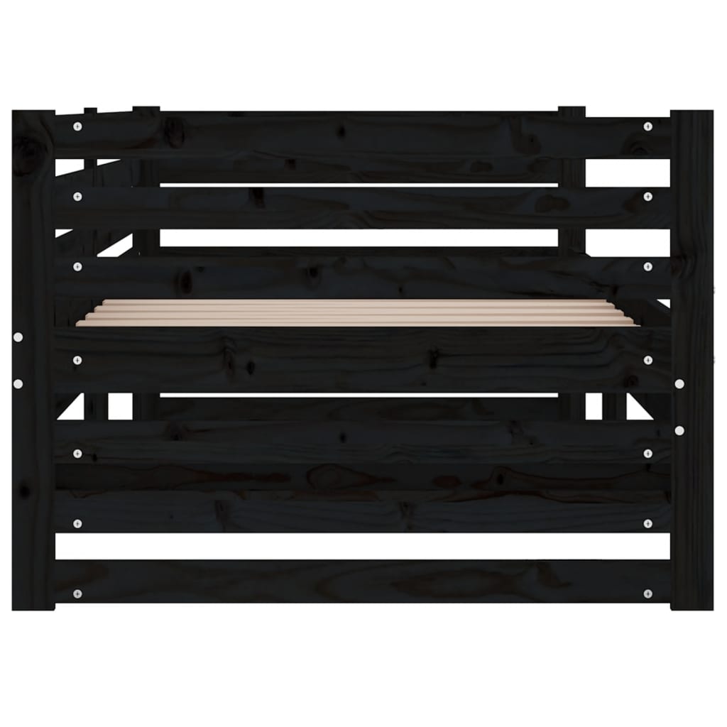 Pull-out Day Bed without Mattress Black 2x(90x190)cm