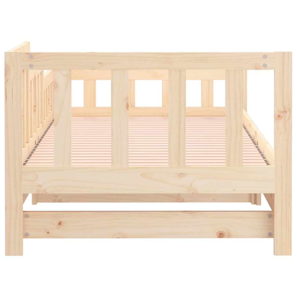 Pull-out Day Bed without Mattress 2x(90x190) cm Solid Wood Pine
