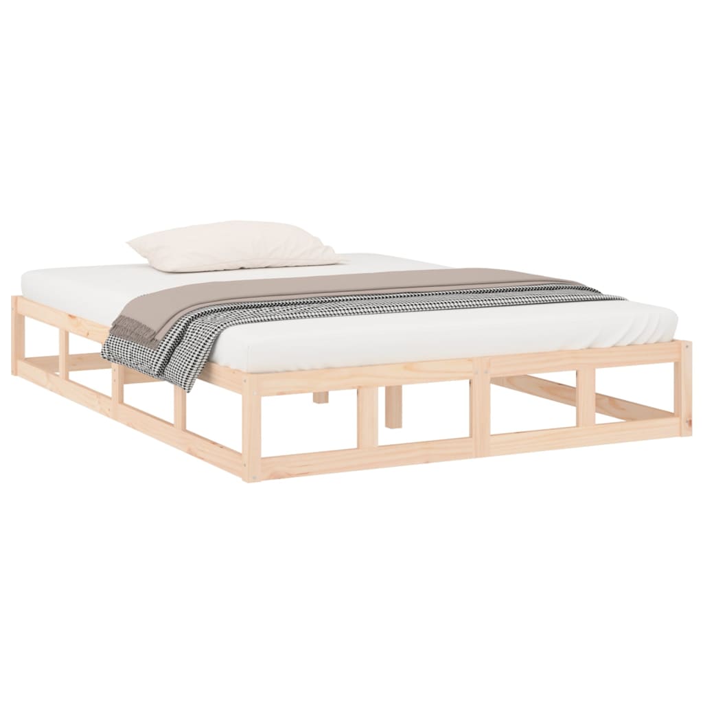 Bed Frame without Mattress 140x200 cm Solid Wood