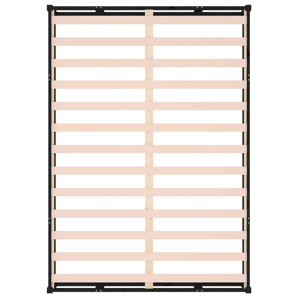 Bed Frame without Mattress Black 140x200 cm Solid Wood