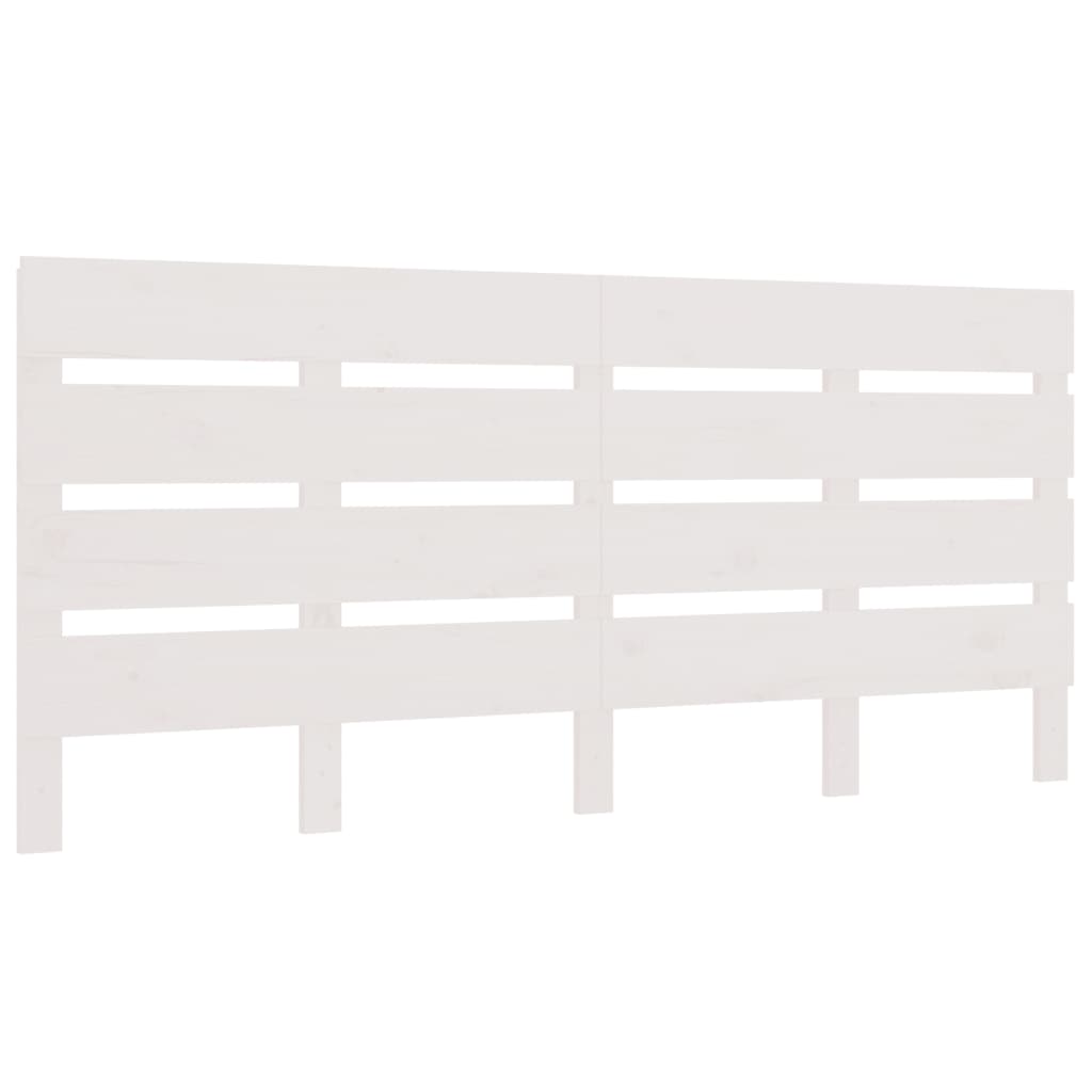 Headboard White 140x3x80 cm Solid Wood Pine