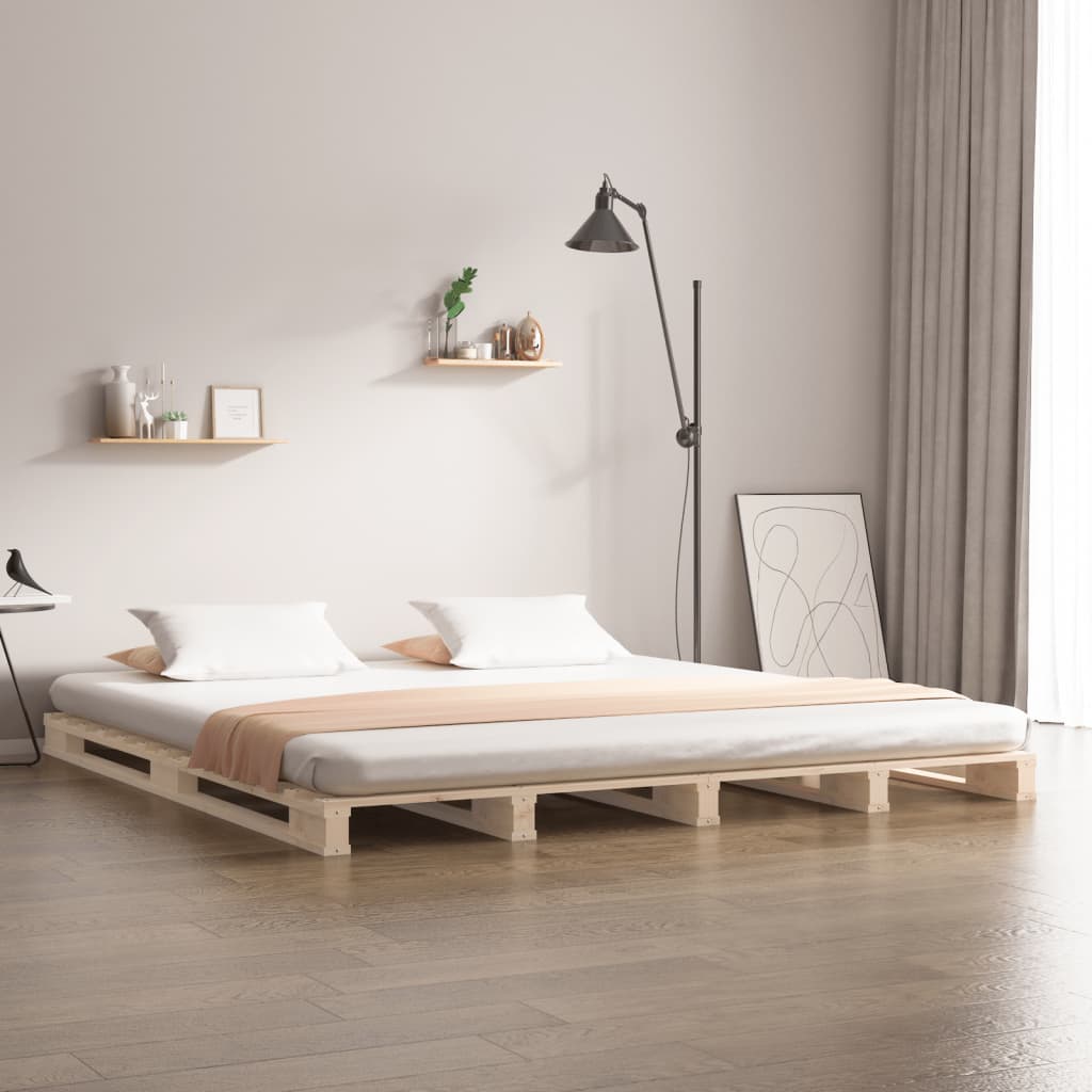 Pallet Bed Without Mattress Single Solid Wood