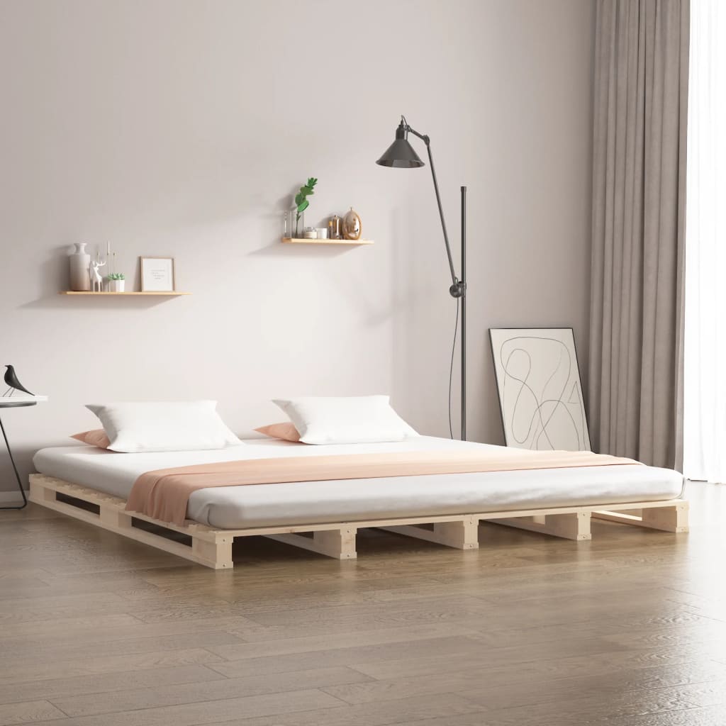 Pallet Bed Without Mattress Single Solid Wood