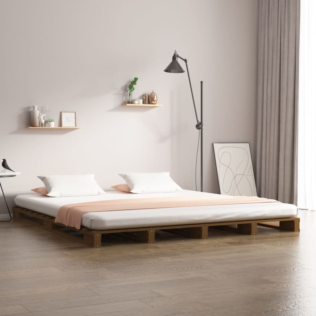 Pallet Bed Without Mattress Single Solid Wood