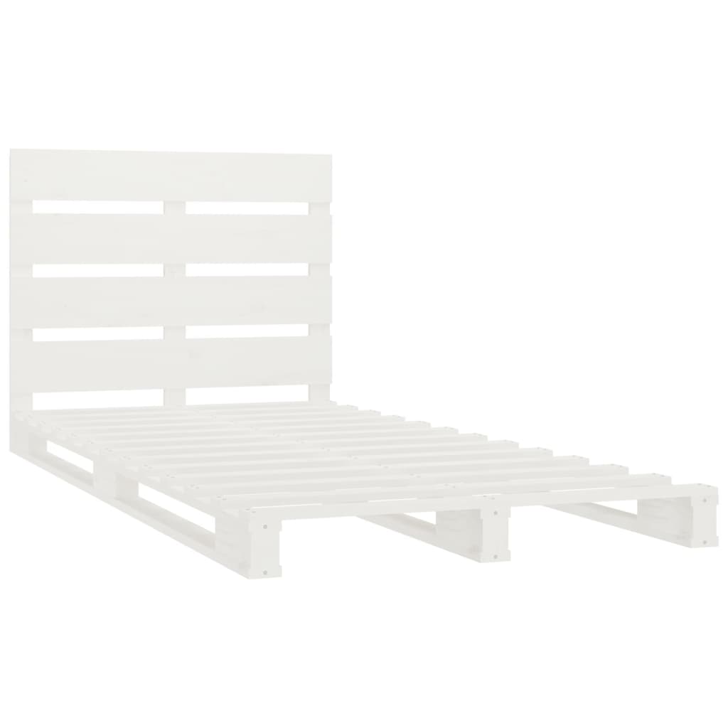 Bed Frame without Mattress White 75x190 cm Small Single Solid Wood Pine