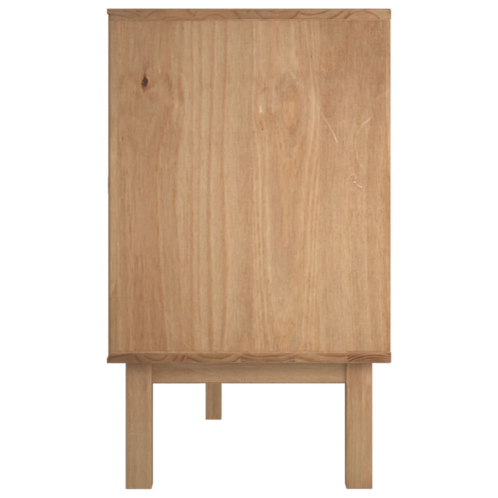 Sideboard OTTA Brown and White 113.5x43x73 cm Solid Wood Pine