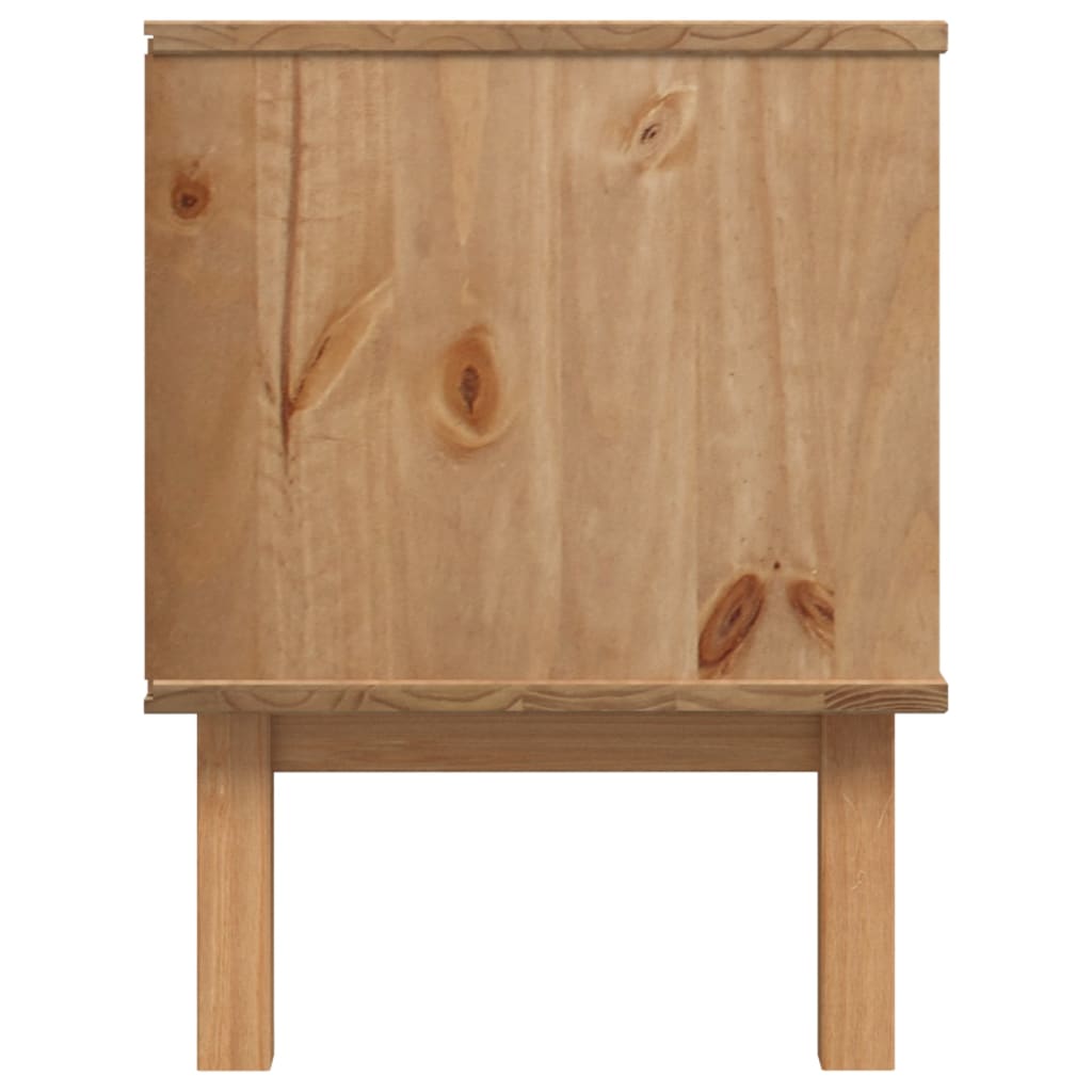 TV Cabinet OTTA Brown and Grey 113.5x43x57 cm Solid Wood Pine