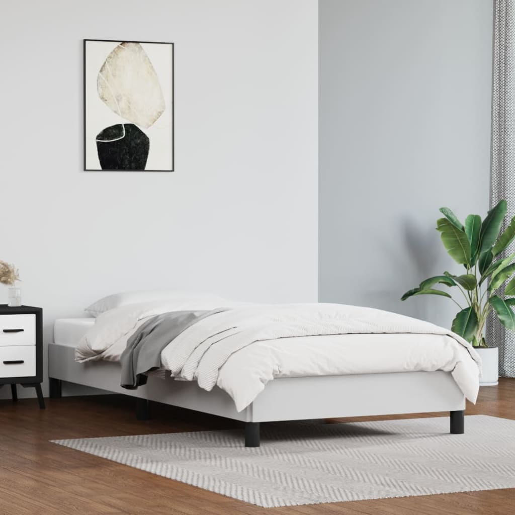 Bed Frame Without Mattress 135X190 Cm Double Double Faux Leather