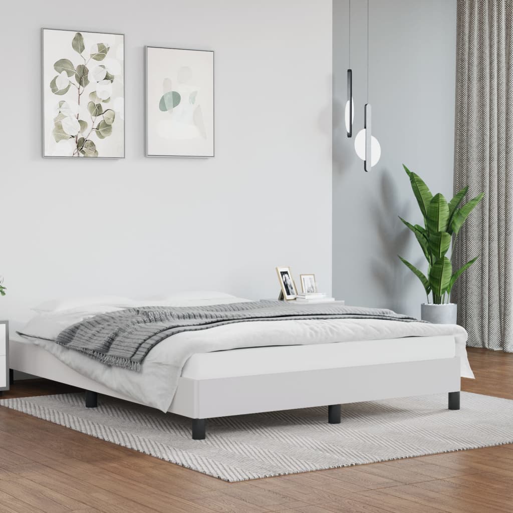 Bed Frame Without Mattress 135X190 Cm Double Double Faux Leather