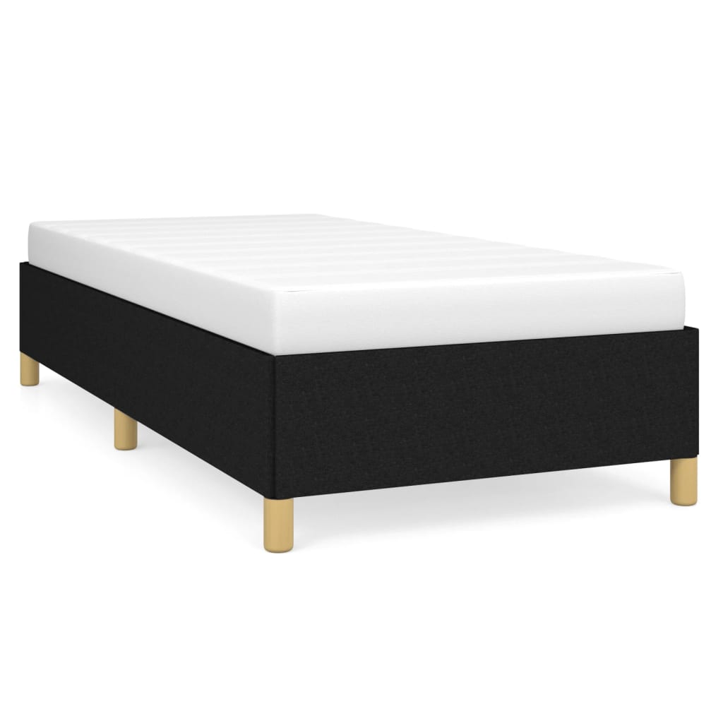 Bed Frame without Mattress Black 90x190 cm Single Single Fabric