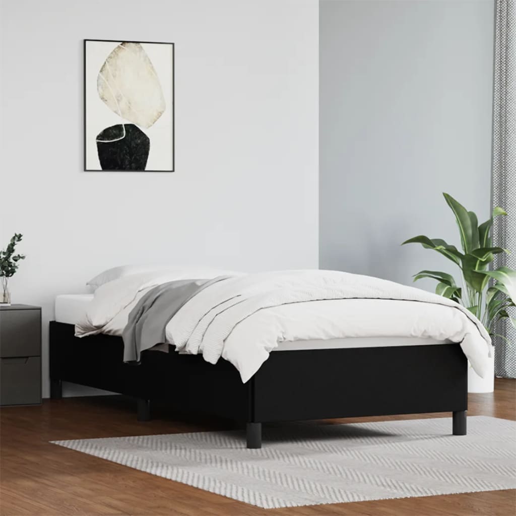 Bed Frame Without Mattress 135X190 Cm Double Double Faux Leather