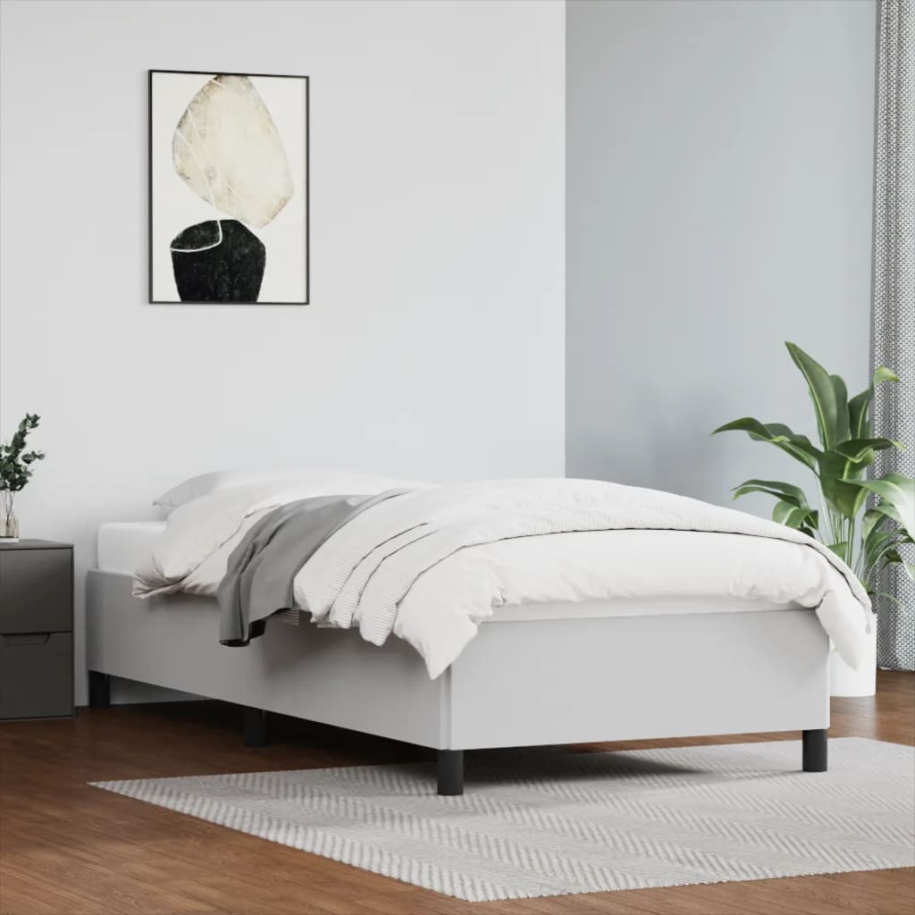 Bed Frame Without Mattress 135X190 Cm Double Double Faux Leather