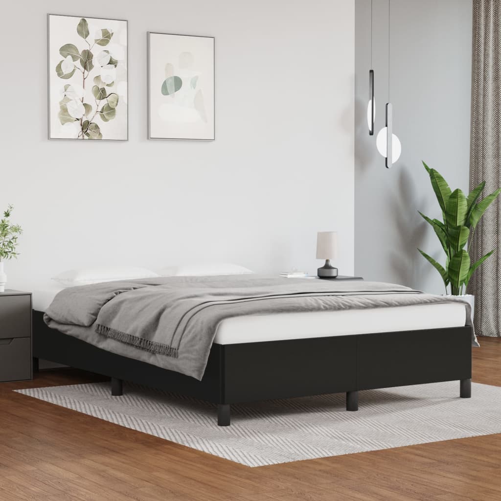 Bed Frame Without Mattress 135X190 Cm Double Double Faux Leather