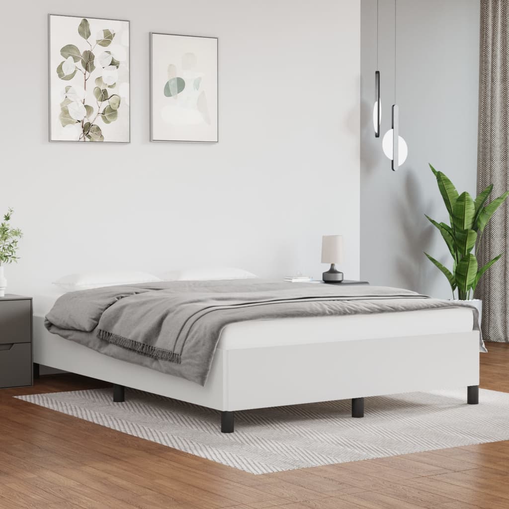 Bed Frame Without Mattress 135X190 Cm Double Double Faux Leather