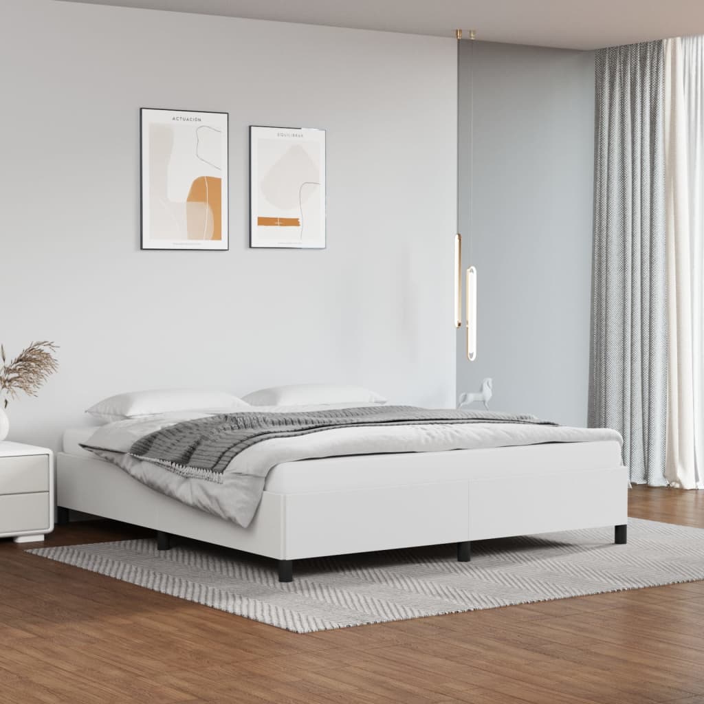 Bed Frame Without Mattress 135X190 Cm Double Double Faux Leather