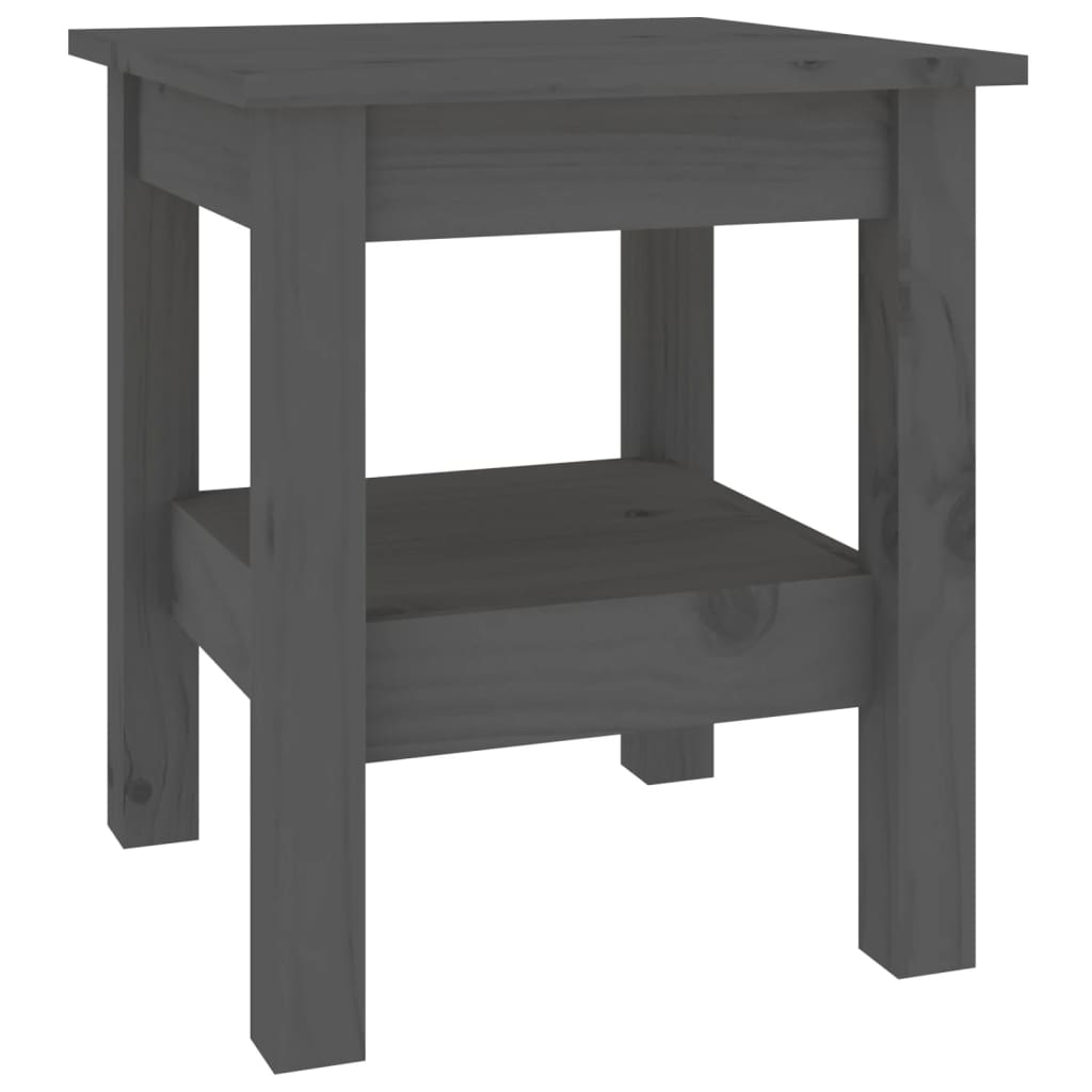 Coffee Table Grey 35x35x40 cm Solid Wood Pine