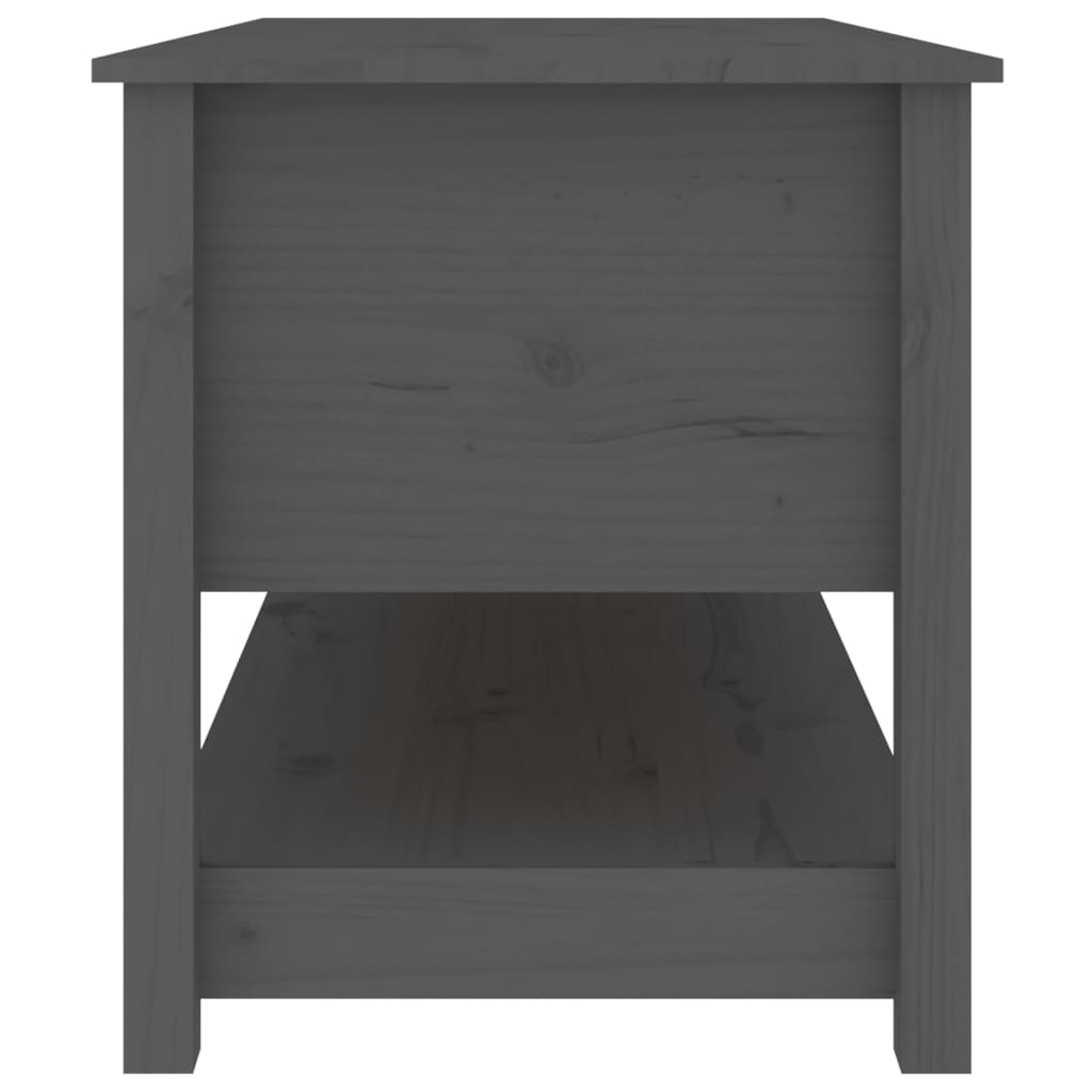 Coffee Table Grey 102x49x55 cm Solid Wood Pine