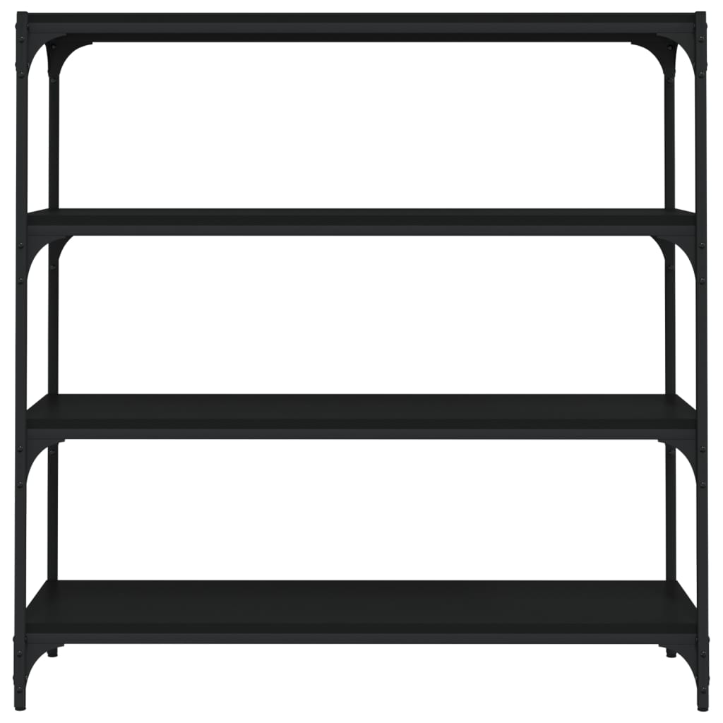 Book Cabinet Black 100x33x100 cm Engineered Wood and Steel