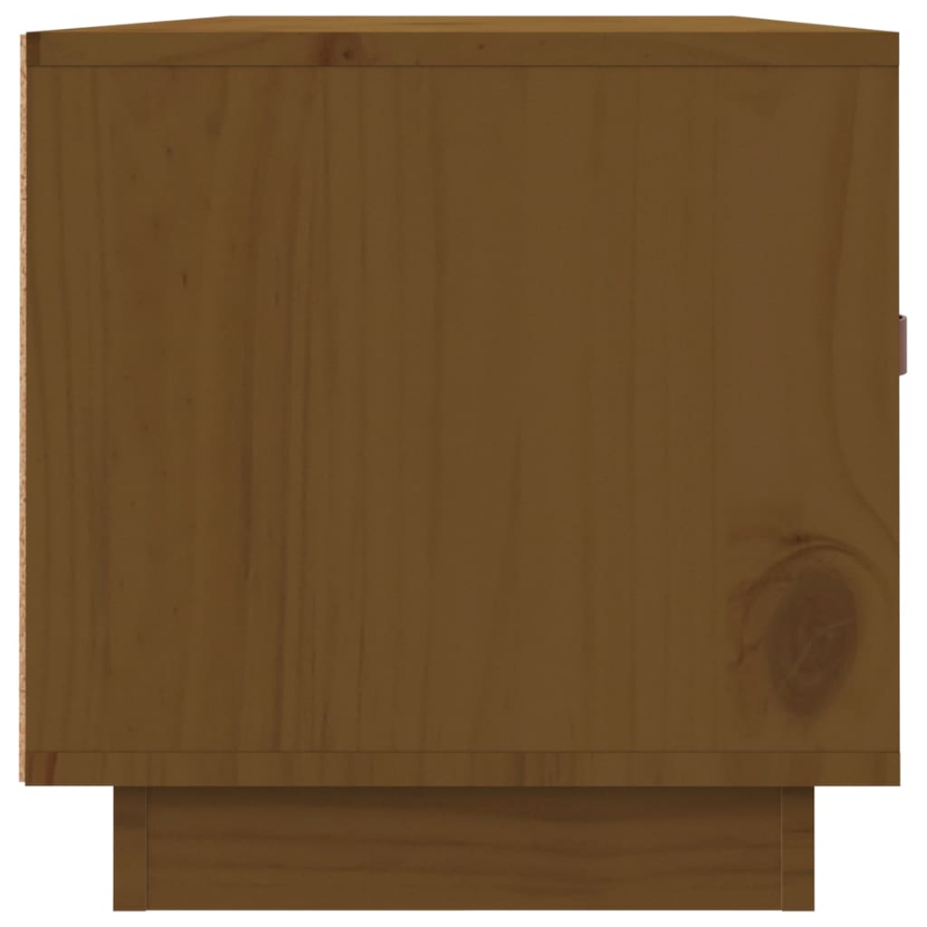 TV Cabinet Honey Brown 80x34x35 cm Solid Wood Pine