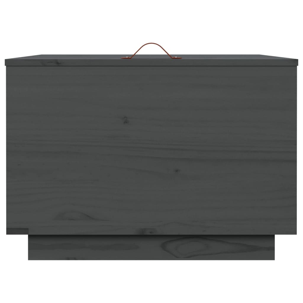 Storage Boxes with Lids 3 pcs Grey Solid Wood Pine