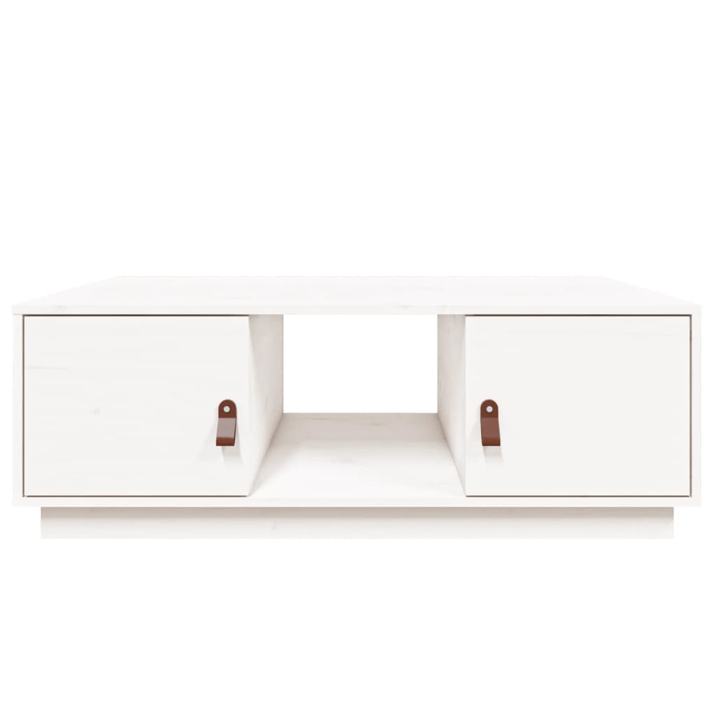 Coffee Table White 100x50x35 cm Solid Wood Pine