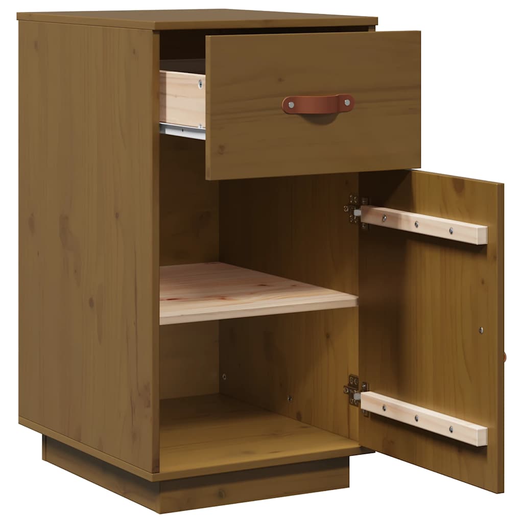 Desk Cabinet Honey Brown 40x50x75 cm Solid Wood Pine