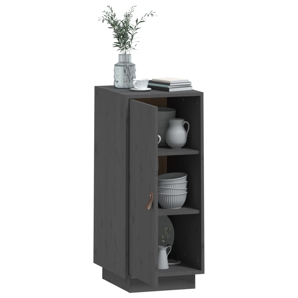 Sideboard Grey 34x40x75 cm Solid Wood Pine