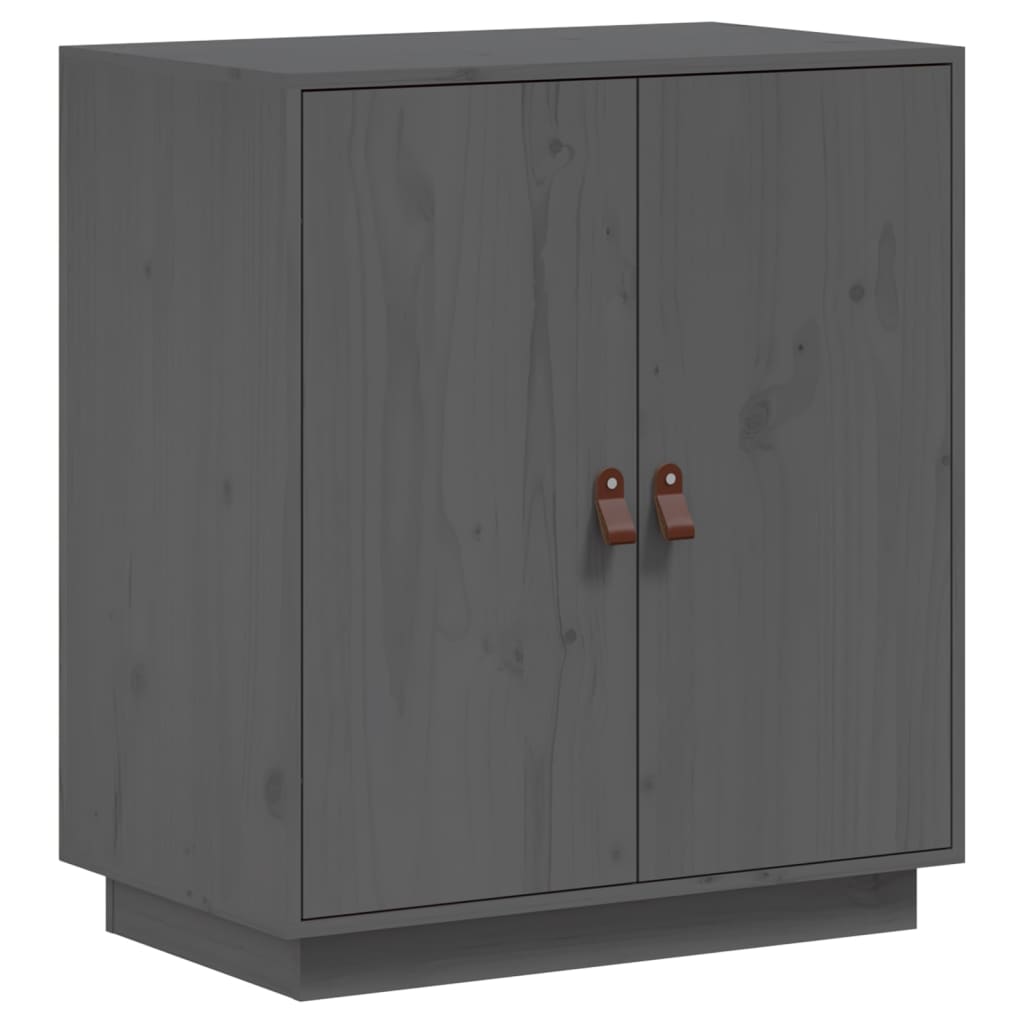 Sideboard Grey 65,5x40x75 cm Solid Wood Pine