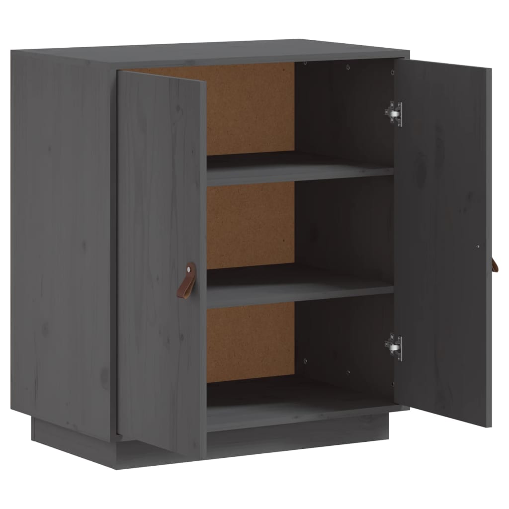 Sideboard Grey 65,5x40x75 cm Solid Wood Pine