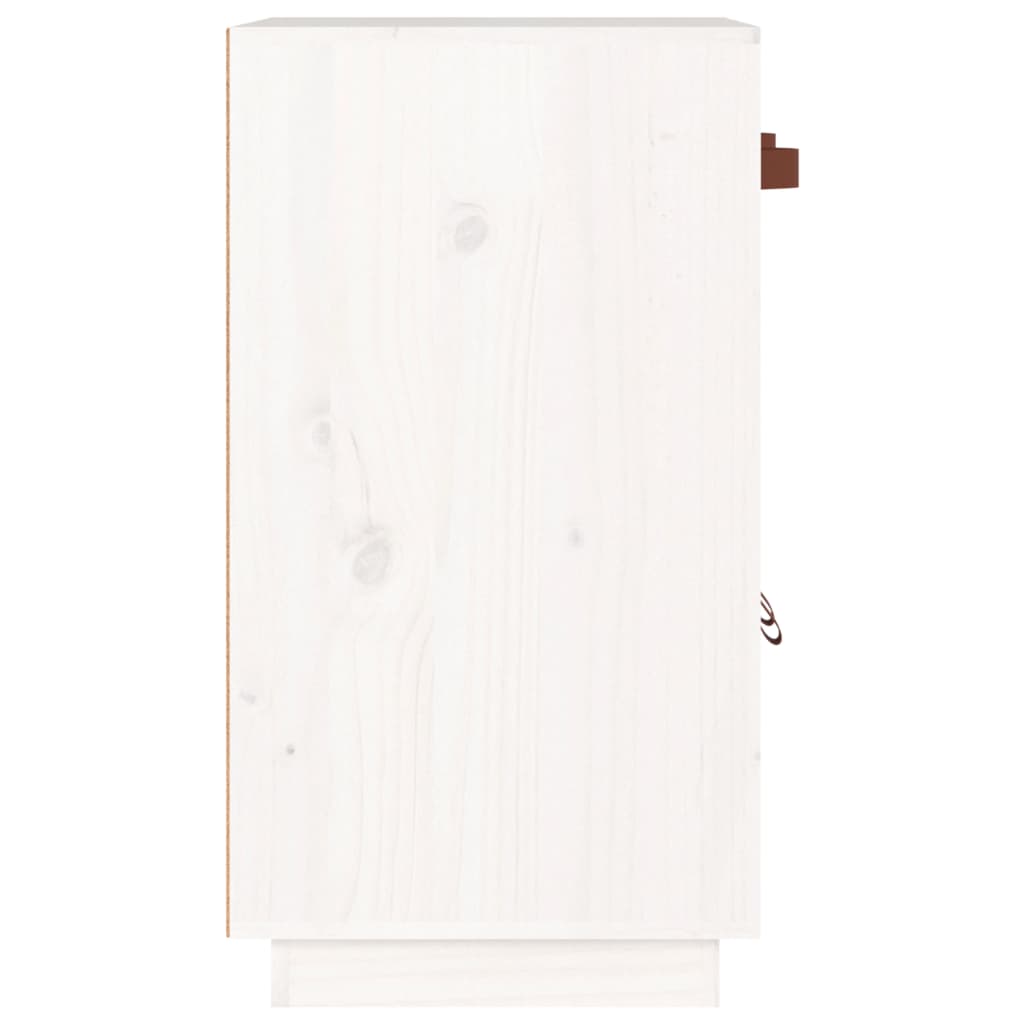 Sideboard White 65.5x40x75 cm Solid Wood Pine