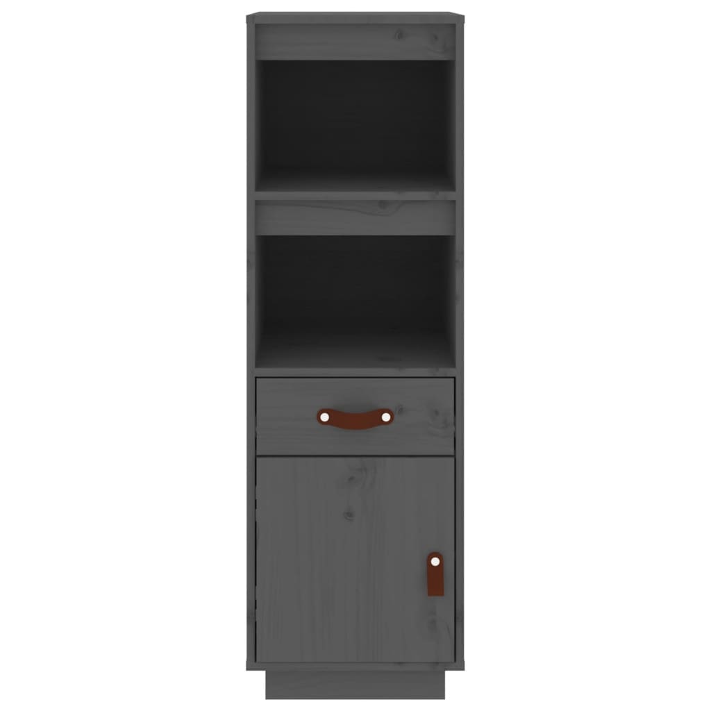 Highboard Grey 34x40x108,5 cm Solid Wood Pine