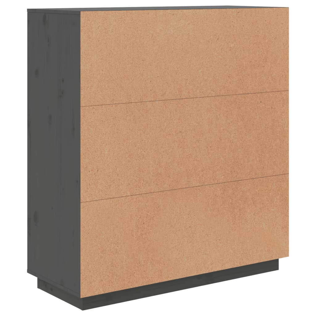 Highboard Grey 100x40x108.5 cm Solid Wood Pine