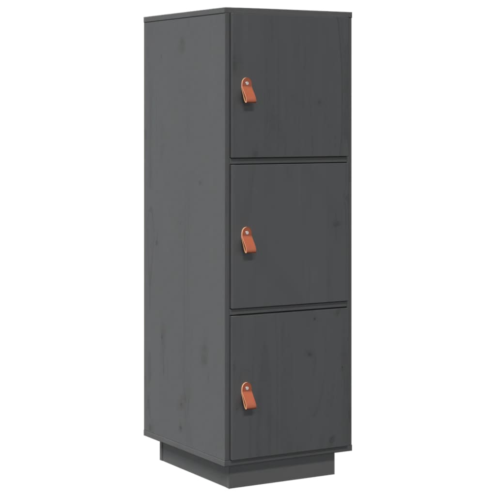 Highboard Grey 34x40x108.5 cm Solid Wood Pine