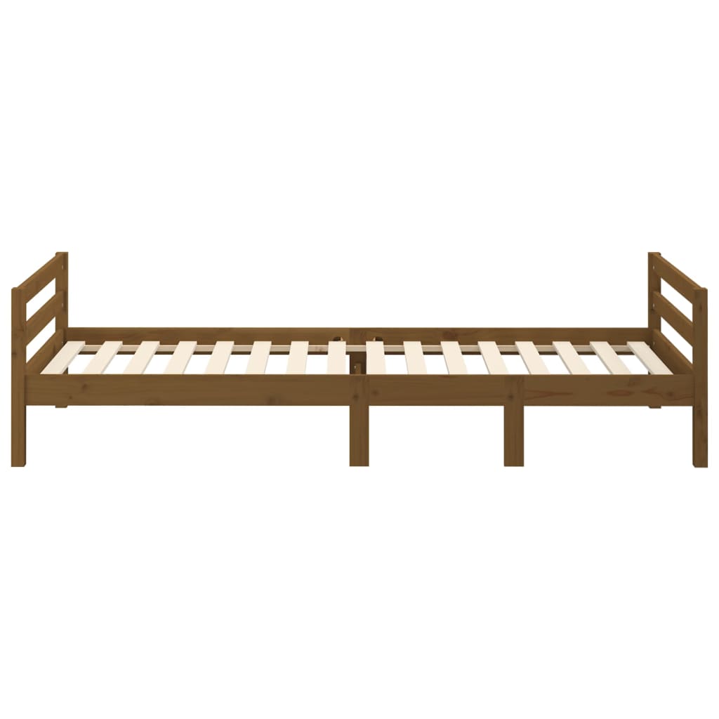 Bed Frame without Mattress Honey Brown 90x190 cm Single Solid Wood Pine