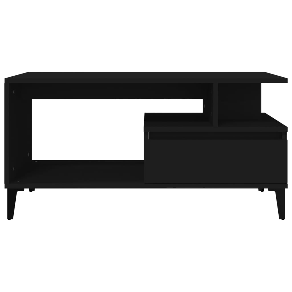 Coffee Table Black 90x49x45 cm Engineered Wood