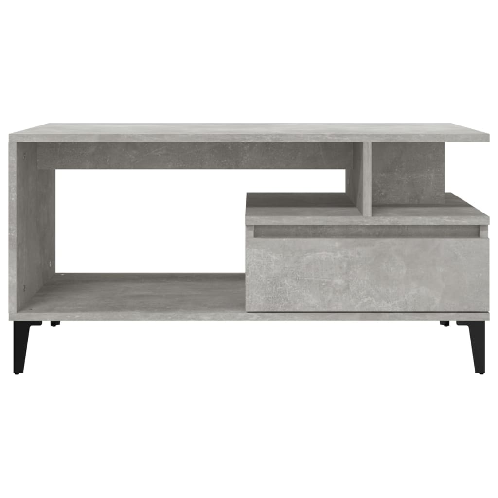 Coffee Table Concrete Grey 90x49x45 cm Engineered Wood