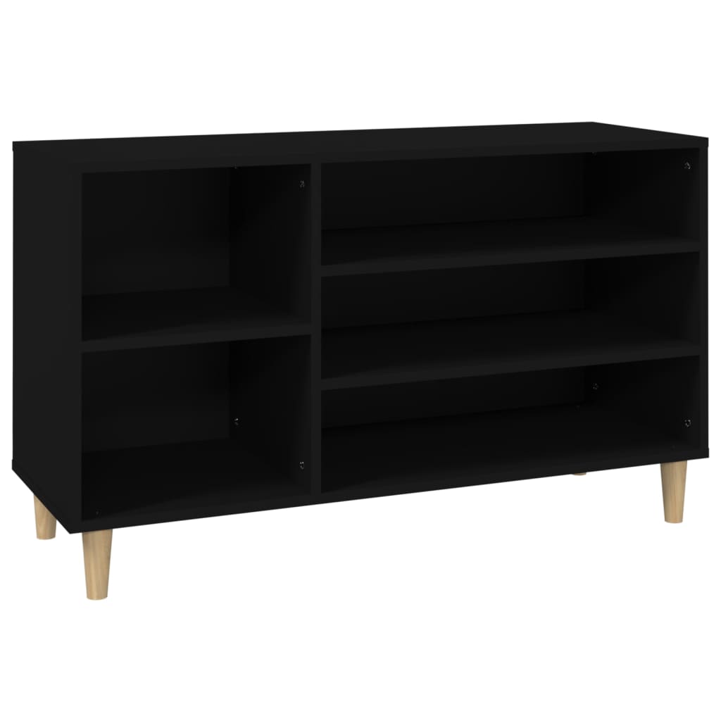 Modern Wooden Hallway Open Shoe Storage Cabinet Unit Organiser Wood Trainer Rack
