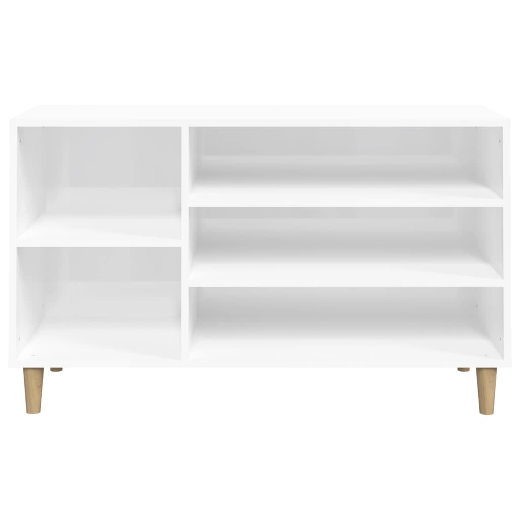 Modern Wooden Hallway Open Shoe Storage Cabinet Unit Organiser Wood Trainer Rack