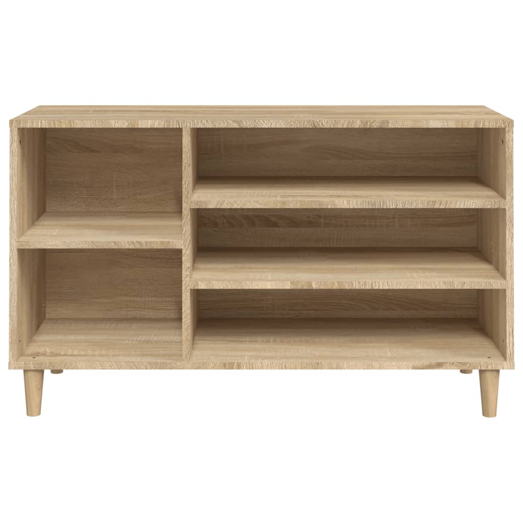Modern Wooden Hallway Open Shoe Storage Cabinet Unit Organiser Wood Trainer Rack