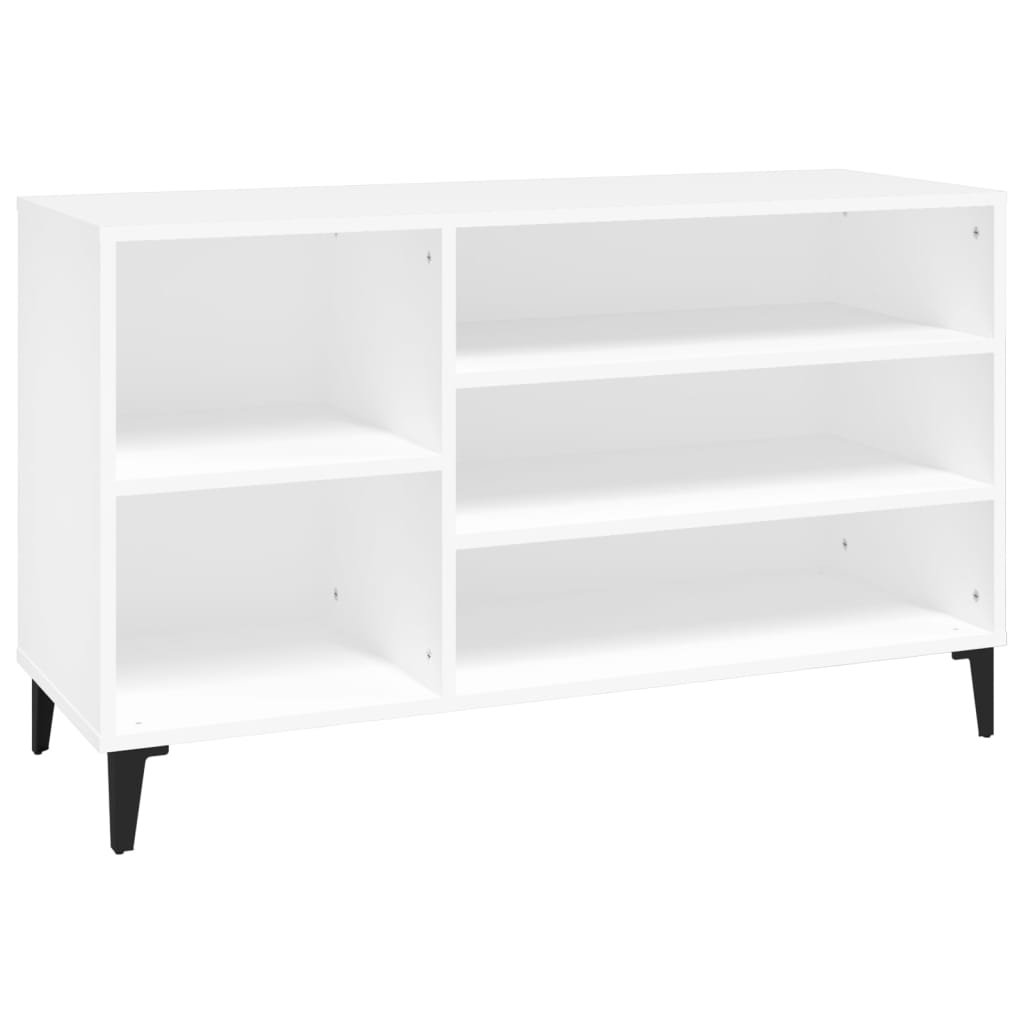 Modern Wooden Hallway Shoe Storage Cabinet Unit Organiser With Open Shelves