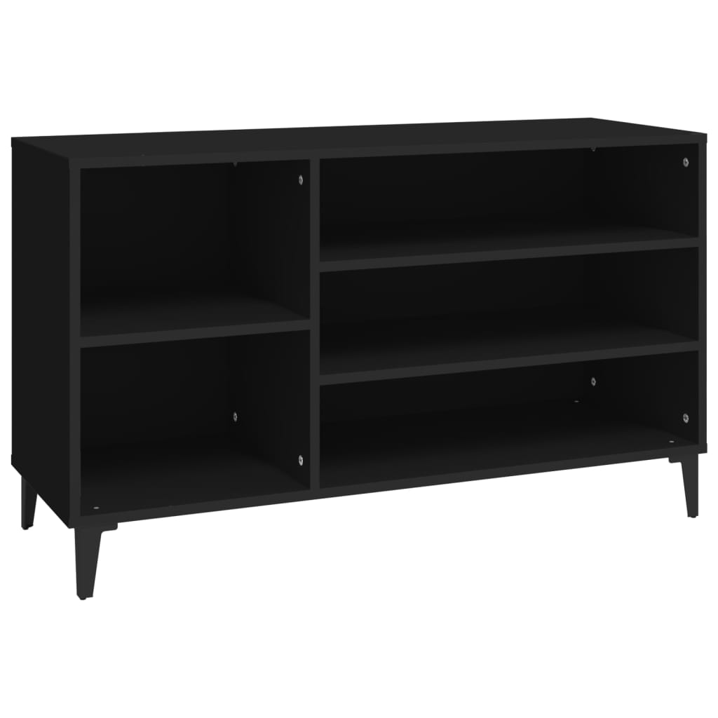 Modern Wooden Hallway Shoe Storage Cabinet Unit Organiser With Open Shelves