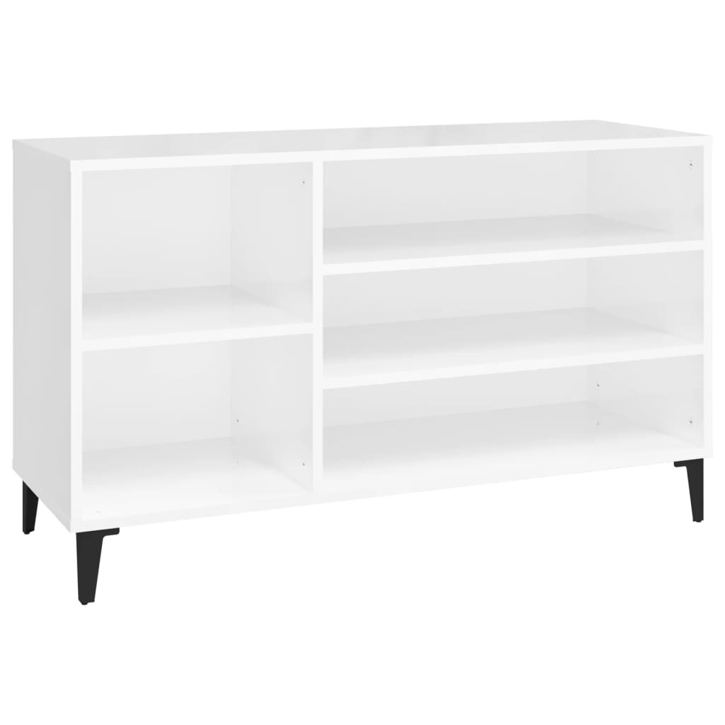 Modern Wooden Hallway Shoe Storage Cabinet Unit Organiser With Open Shelves