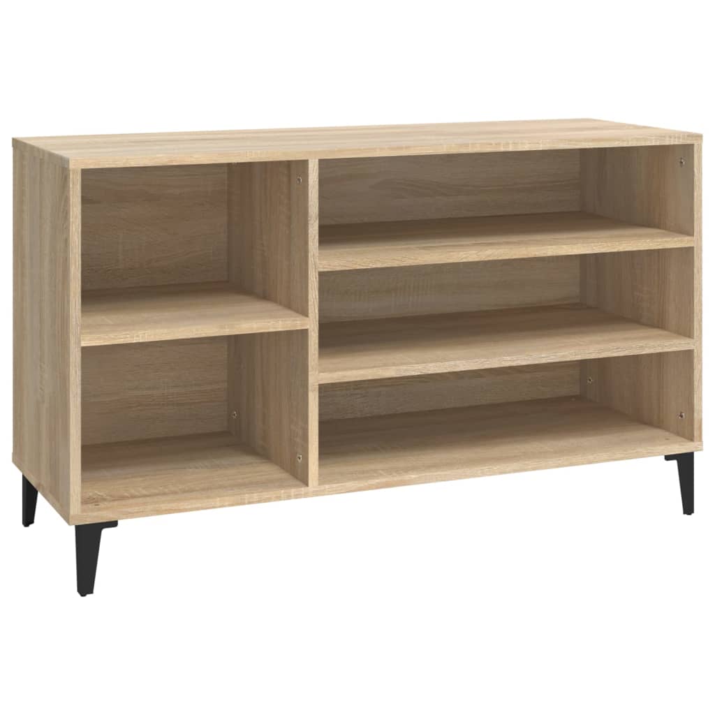 Modern Wooden Hallway Shoe Storage Cabinet Unit Organiser With Open Shelves