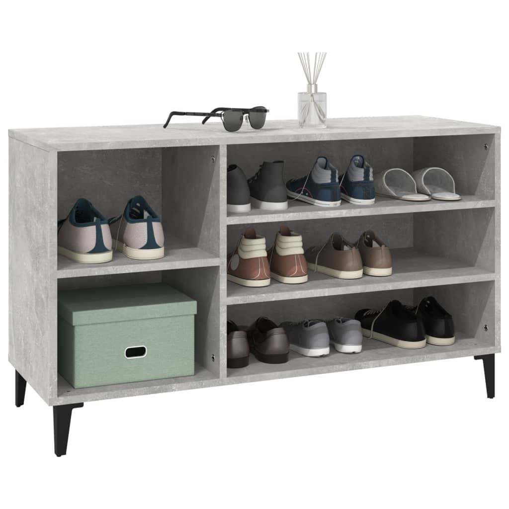 Modern Wooden Hallway Shoe Storage Cabinet Unit Organiser With Open Shelves