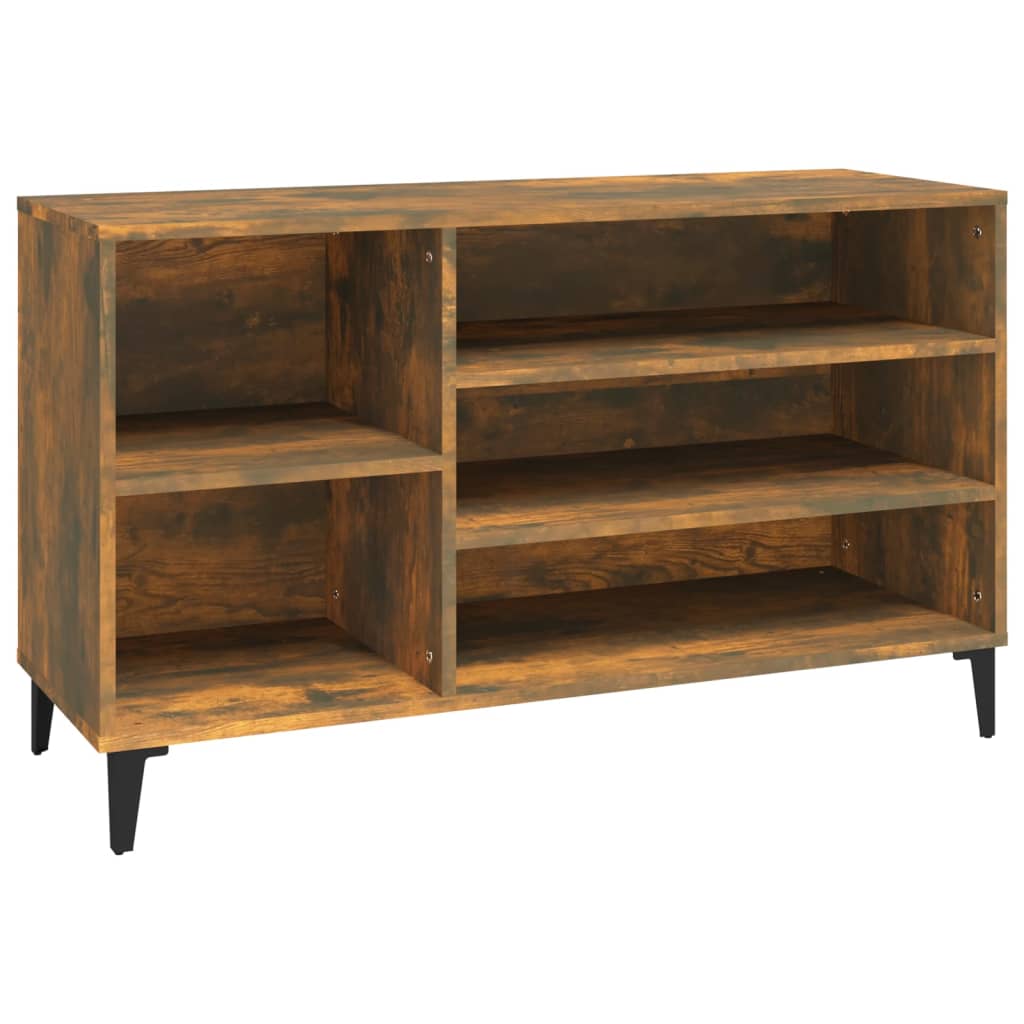 Modern Wooden Hallway Shoe Storage Cabinet Unit Organiser With Open Shelves