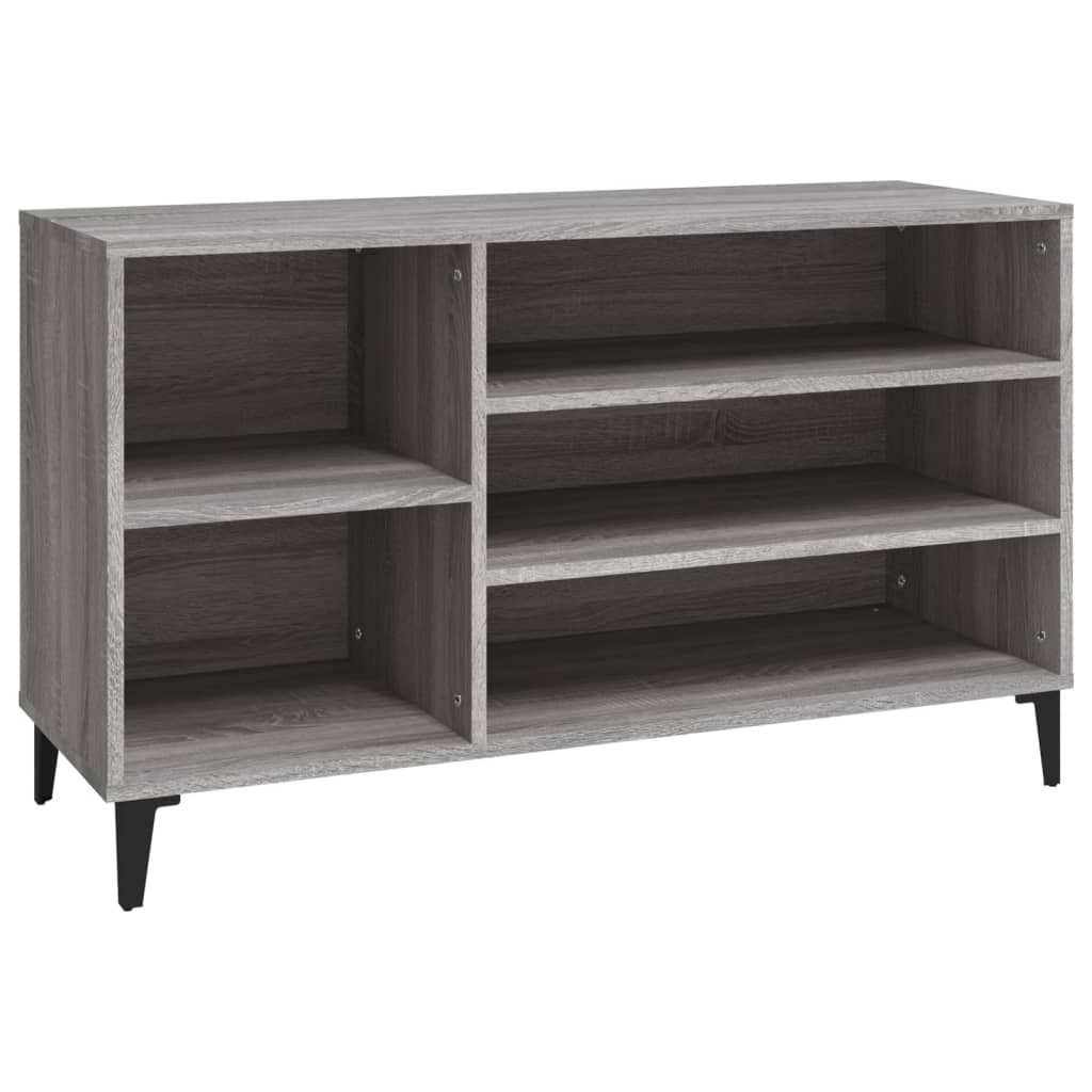 Modern Wooden Hallway Shoe Storage Cabinet Unit Organiser With Open Shelves
